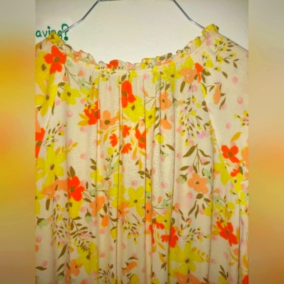 Lauren Conrad LC EUC Spring floral 3/4 length dress with ruching! 3X size - Picture 2 of 8